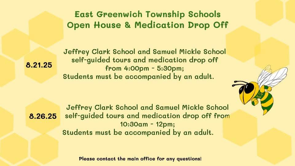  School Tours & Medication Drop Off